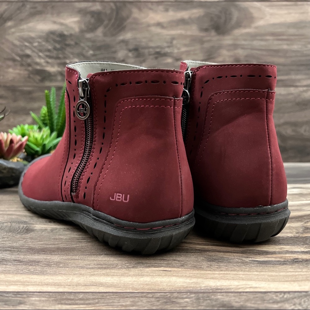 NEW JBU by Jambu Juno Ankle Bootie Boots Red 9M 40 - Picture 7 of 12